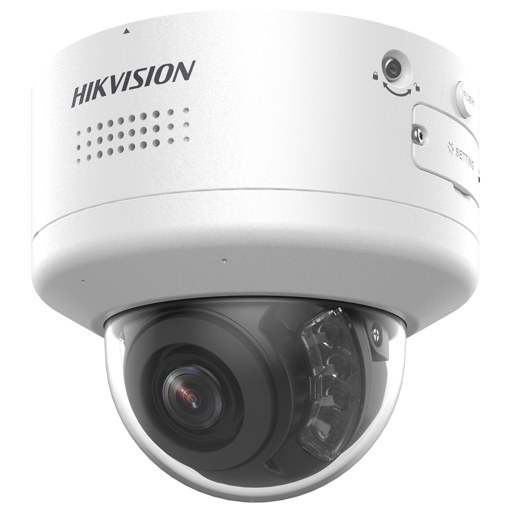 Hikvision cámara Domo IP gama PRO 4 MPx color blanco 4 MP, 2.8 ~ 12 mm Motorizada, PoE DS-2CD2747G2H-LIPTRZS2U/SL(2.8-12mm)