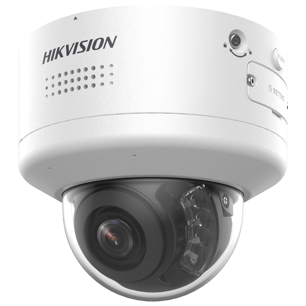 Hikvision cámara Domo IP gama PRO 8 MPx color blanco 8 MP, 2.8 ~ 12 mm Motorizada, PoE DS-2CD2787G2H-LIPTRZS2U/SL(2.8-12mm)