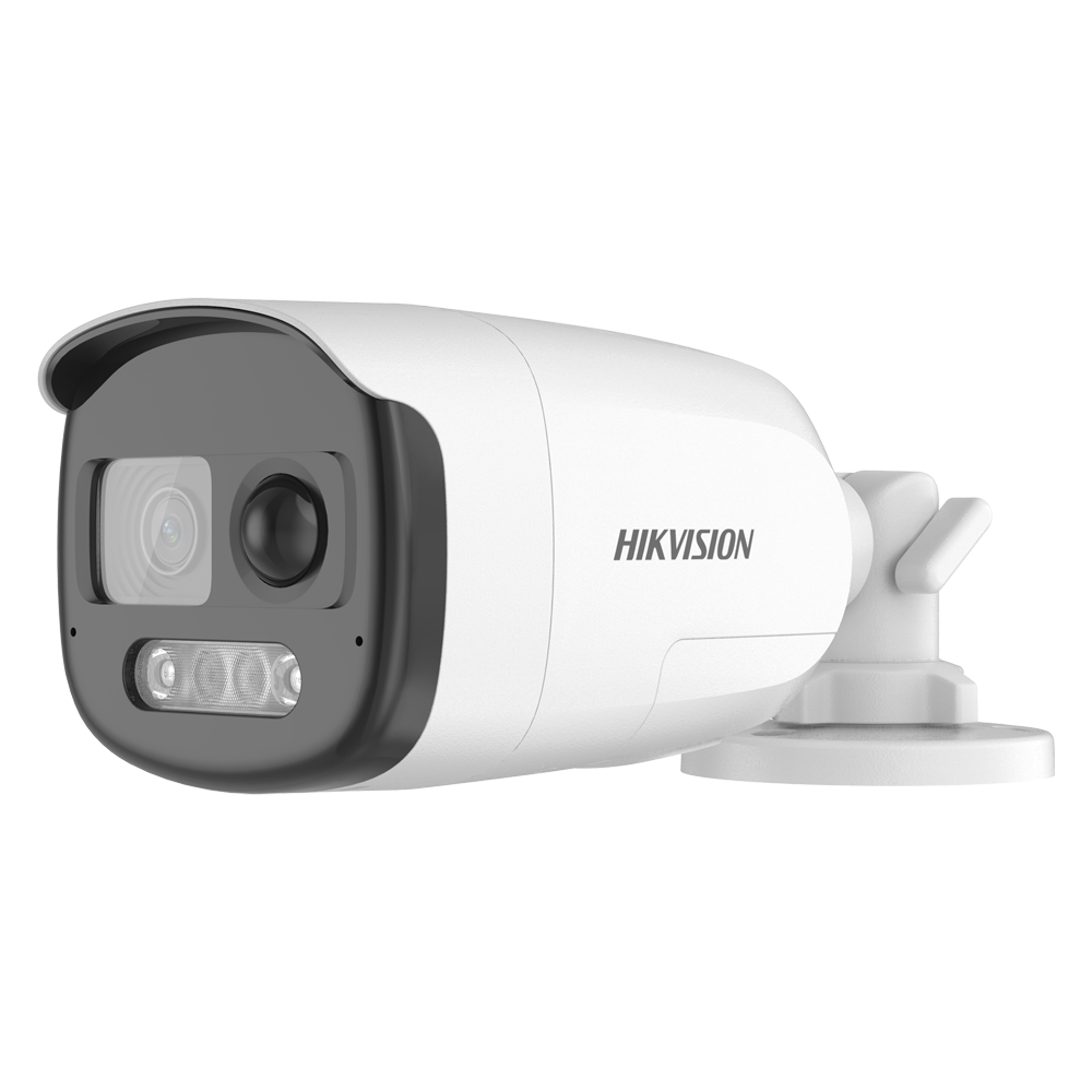 Hikvision cámara Bullet TVI Resolución 2 MP (1920x1080) color blanco 2 MP, 2.8 mm DS-2CE12DF3T-PIRXOS(2.8mm)