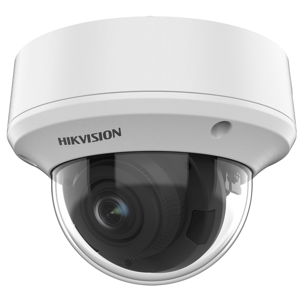 Hikvision Cámara Domo 4en1 Gama Value color blanco 8 MP, 2.7 ~ 13.5 mm Motorizada DS-2CE5AU1T-VPIT3ZF(2.7-13.5mm)