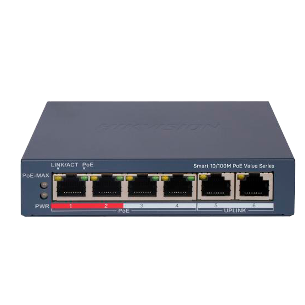 Hikvision PoE Switch Gestionable DS-3E1106P-EI/M