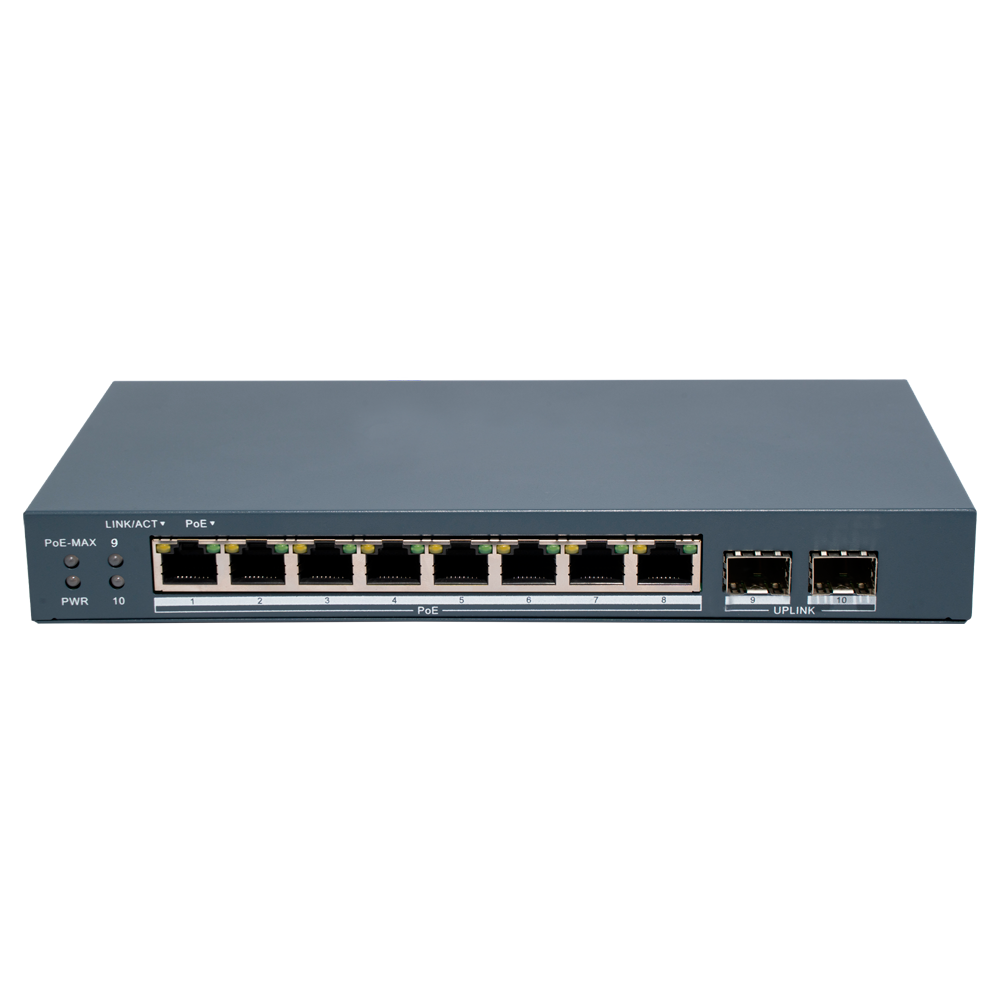 Hikvision PoE Switch Gestionable DS-3E1510P-EI/M-8P2F