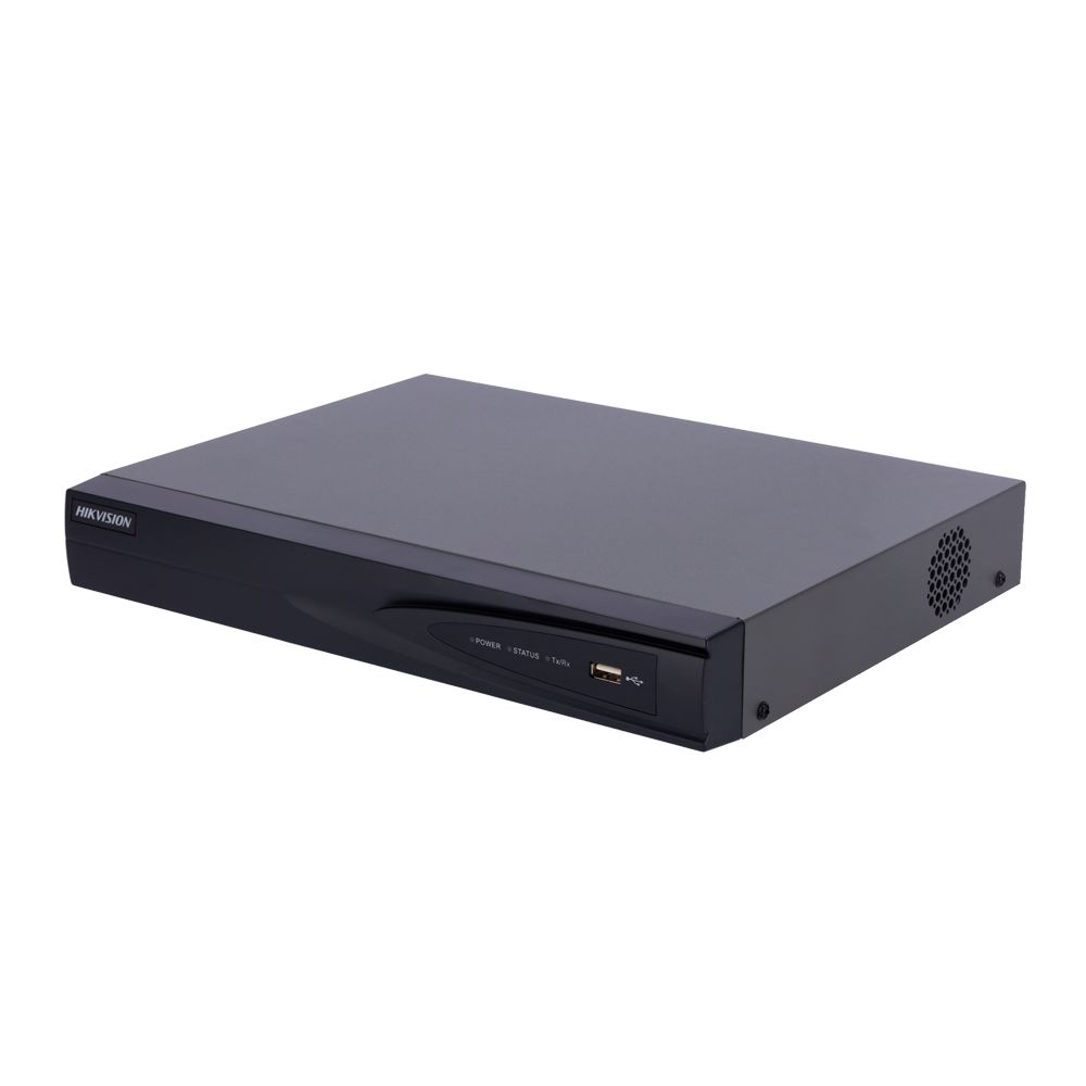 Hikvision HikvisionGama PROGrabador NVR 8 CH IPResolución máxima 8Mpx@1chAncho de banda 80 Mbps WiFi DS-7608NI-Q1(D)