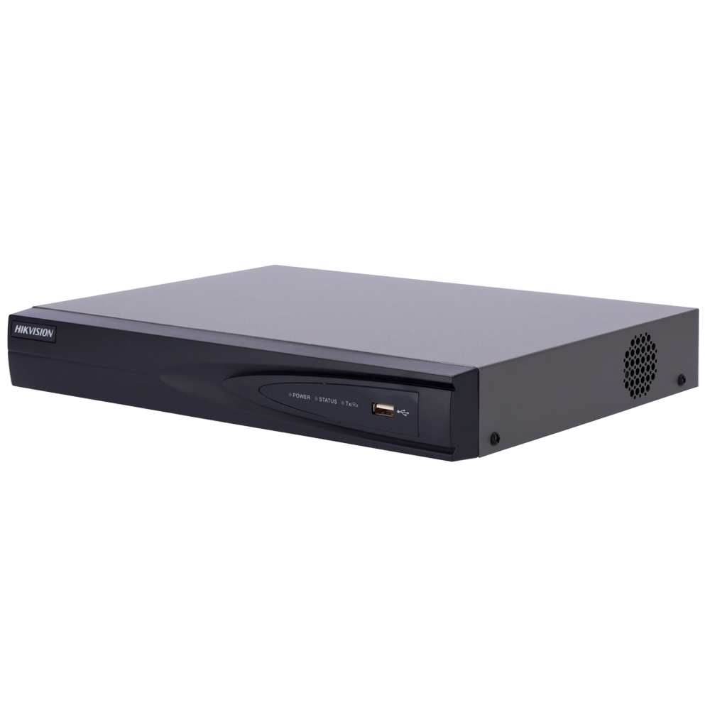 Hikvision HikvisionGama PROGrabador NVR 8 CH IP PoE 75 WResolución máxima 8MpxAncho de banda 80 MbpsDetección de movimiento 2.0 4 canales WiFi DS-7608NI-Q1/8P(D)