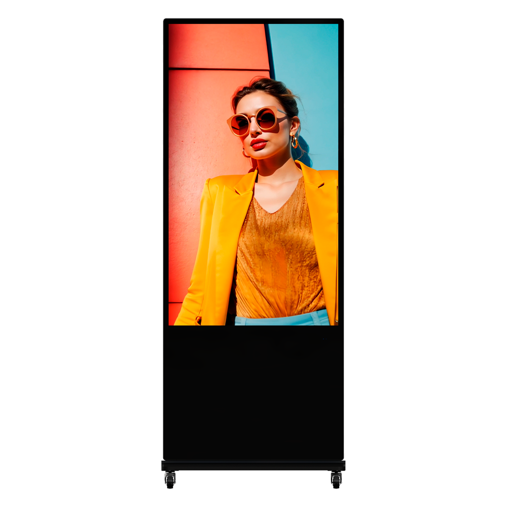 Hikvision Totem con monitor 55" 4K Cartelería digital local USB DS-D6055UN-D/S