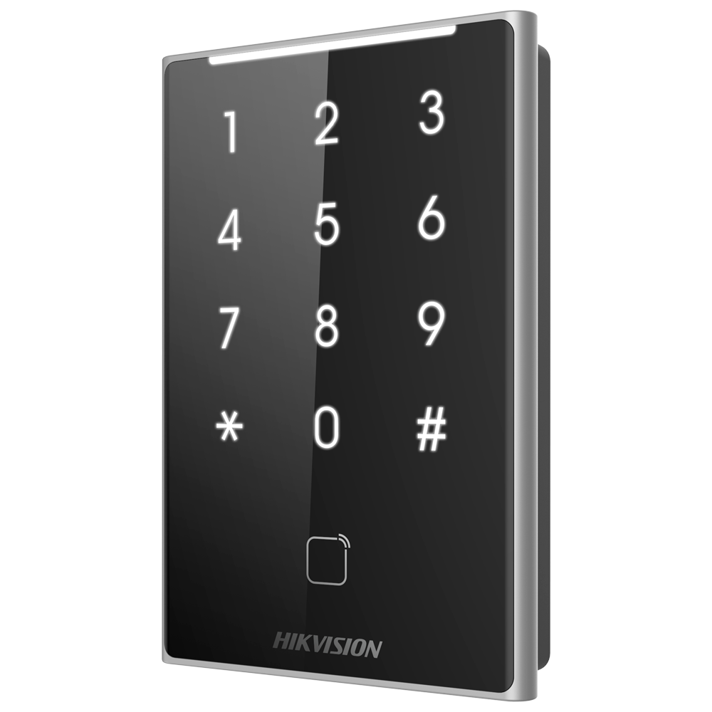 Hikvision Lector de acceso Acceso por tarjeta MF DESFire y PIN DS-K1109DKB
