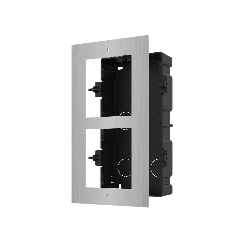Hikvision Panel frontal y caja de registro encastrada DS-KD-ACF2/S