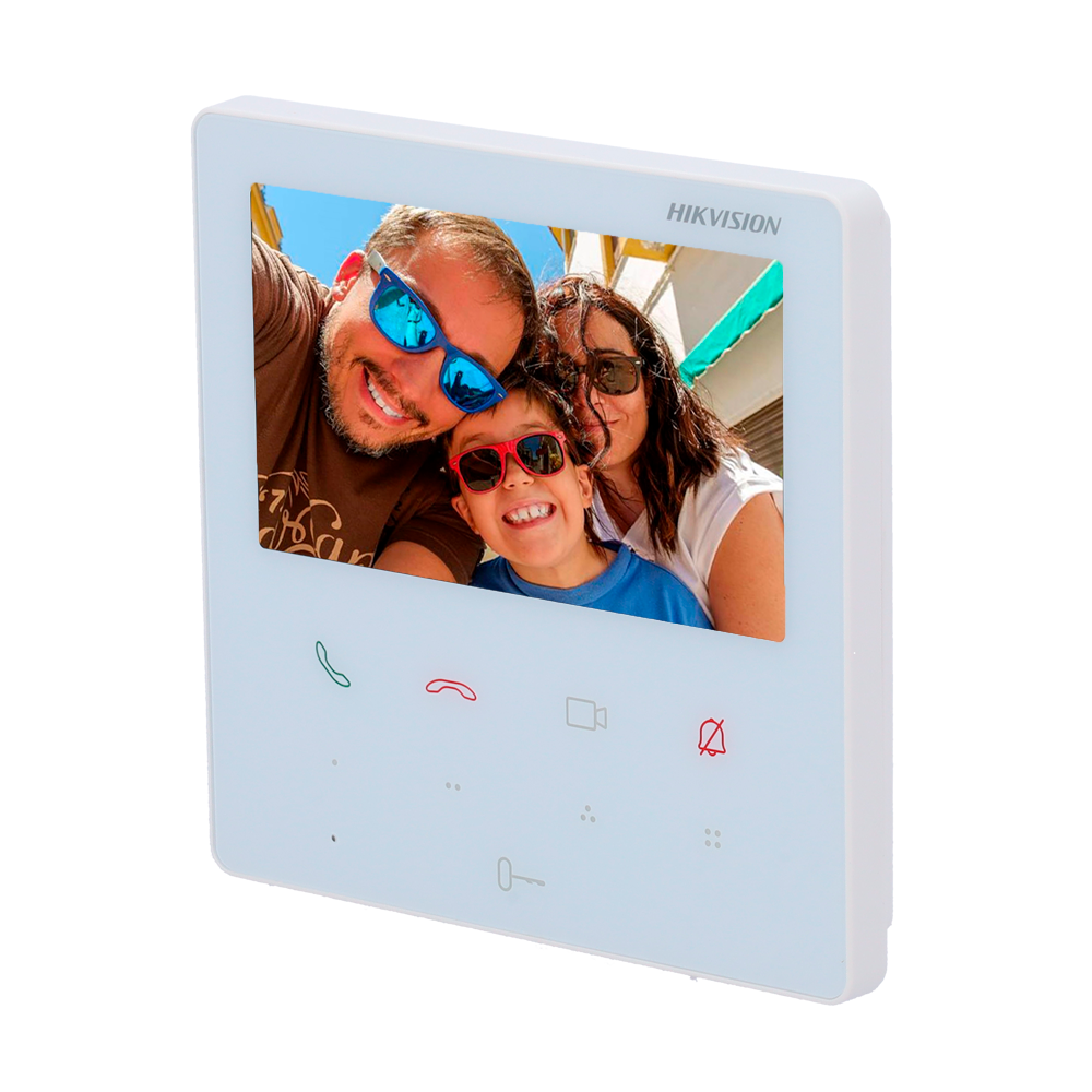 Hikvision Monitor para videoportero Pantalla táctil TFT 4.3" DS-KH6110-WE1/White