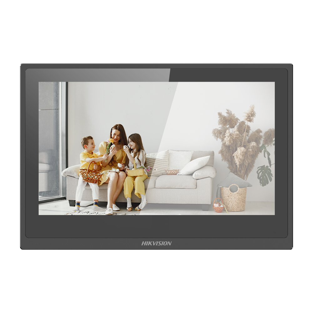 Hikvision Monitor para videoportero Pantalla táctil TFT 7" marco estrecho metálico DS-KH6351-WTE1