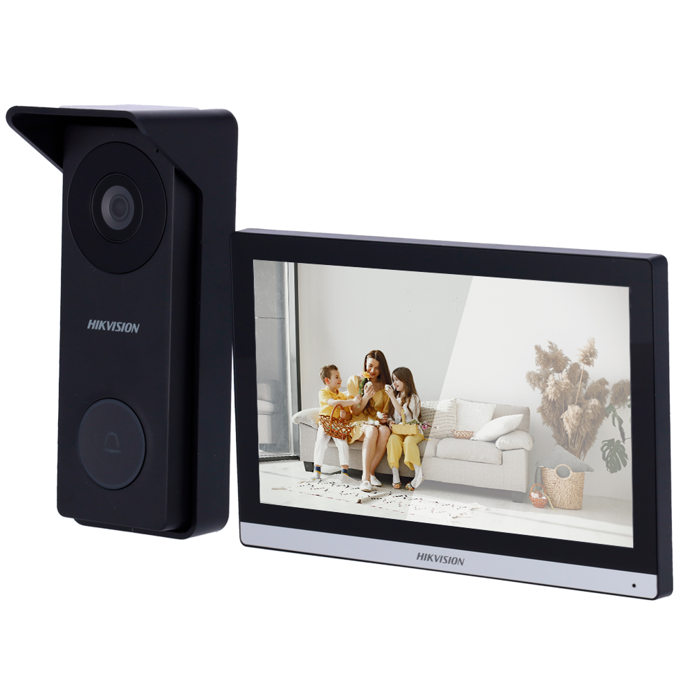 Hikvision Kit de videoportero Tecnología 4 hilos híbrido HD & WiFi DS-KIS313-P(B)