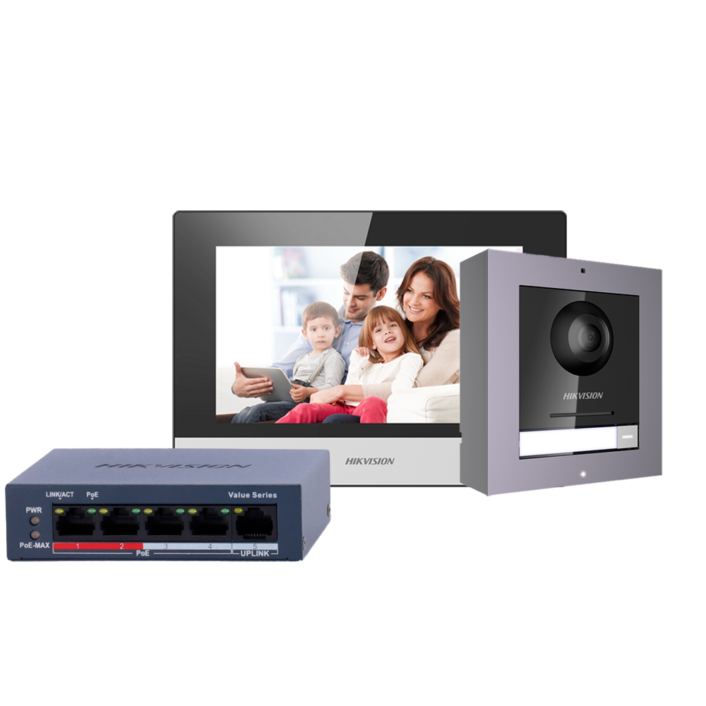 Hikvision Kit de videoportero Tecnología IP & WiFi DS-KIS602(B)
