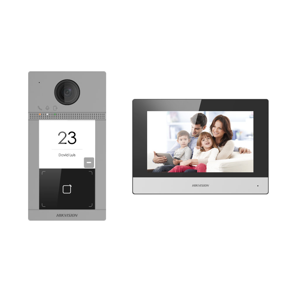 Hikvision Kit de videoportero con dos relés DS-KIS604-P(C)