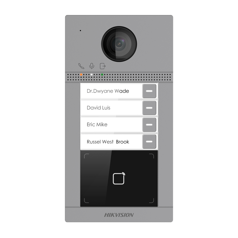 Hikvision Videoportero IP WiFi 4 apartamentos DS-KV8413-WME1(C)/Flush