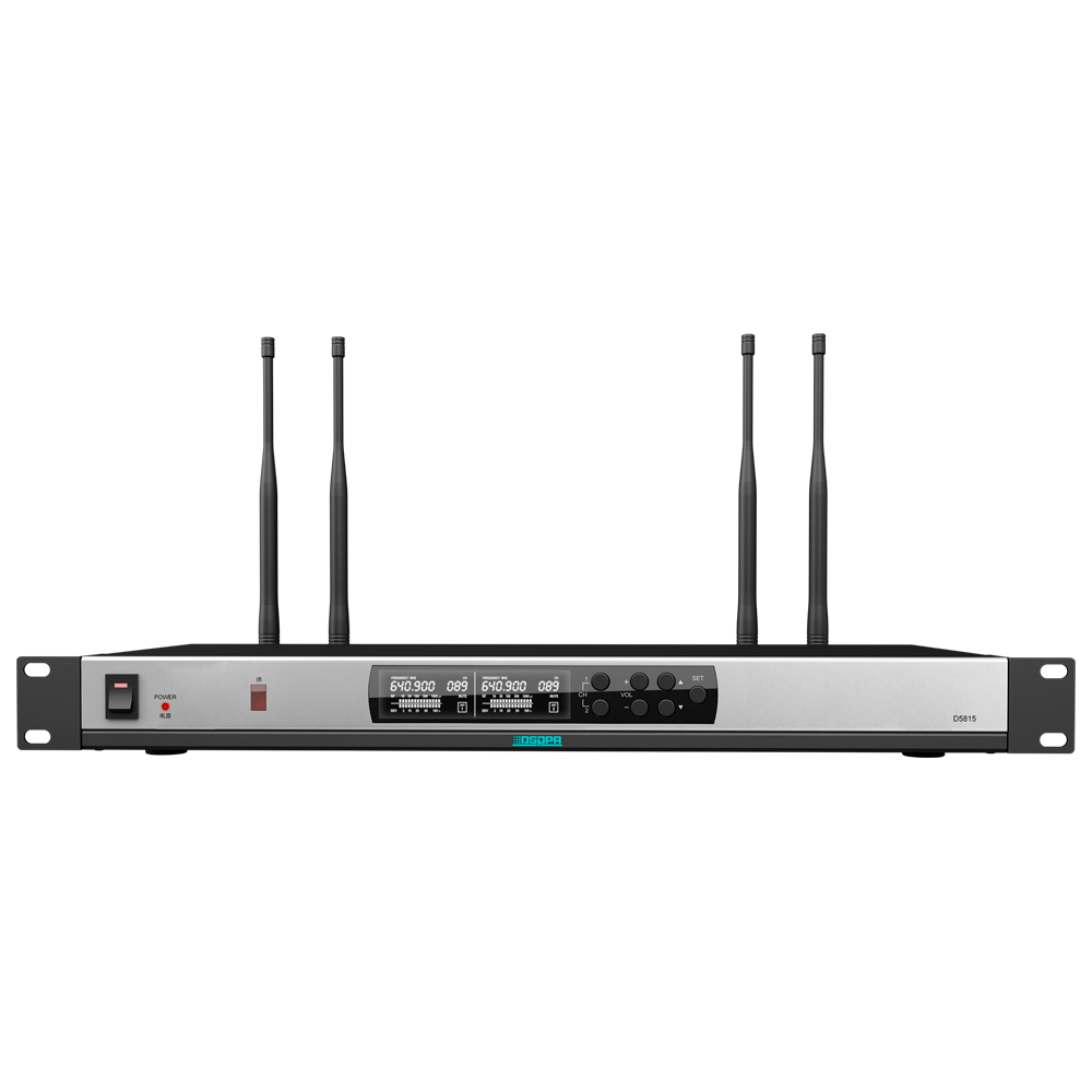 Dsppa Receptor de micrófonos inalámbrico DSPPA-D5815