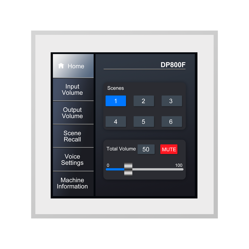 Dsppa Panel de control inteligente DSPPA-DP800F