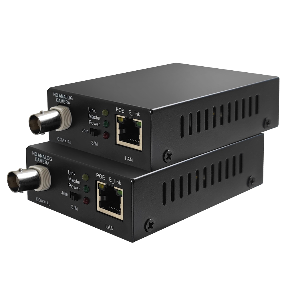 CCTV & Alarmas Extensor de IP por cable coaxial EOC-500-POC-POE