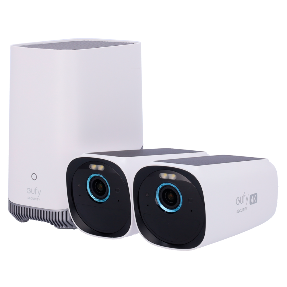 Anker - Eufy Kit 2 Cámaras 4K solar + 1 HomeBase 3 8 MP EUFY-CAM3-S330