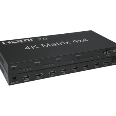 CCTV & Alarmas Matriz de sinal HDMI Permite 4x4 HDMI-MATRIX-4X4-4K