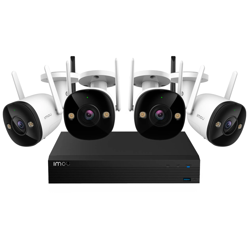 Imou Wireless Kit 4 Cámaras Bullet 2 2MP 2 MP IMOU-KIT/NVR1104HS-W-S2-CE-1T/4-F22FEP-0280B