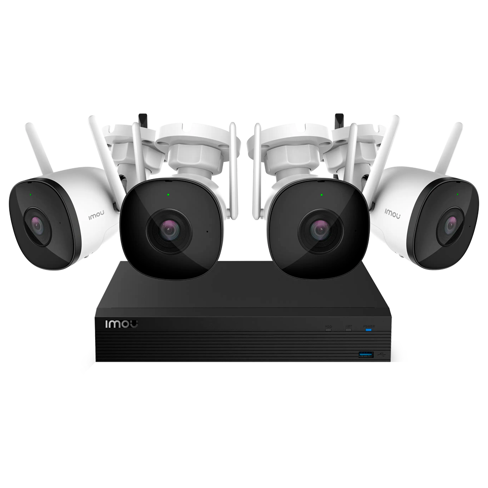 Imou Wireless Kit 4 Cámaras Bullet 2C 2MP 2 MP IMOU-KIT/NVR1104HS-W-S2-CE-1T/4-F22P-0280B