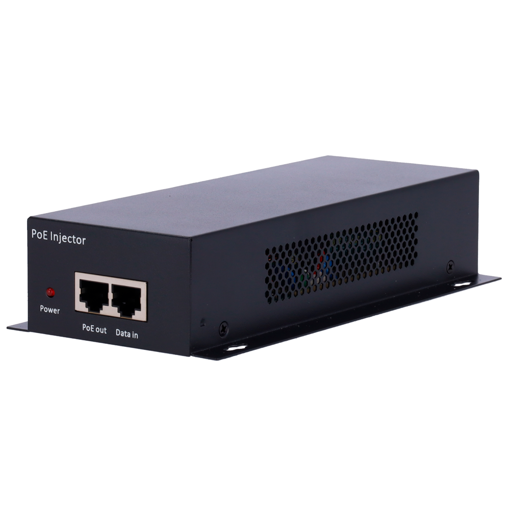 CCTV & Alarmas Inyector PoE Dual Entrada RJ45 10/100/1000/10000 Mbps INJ-POE-10G-60W