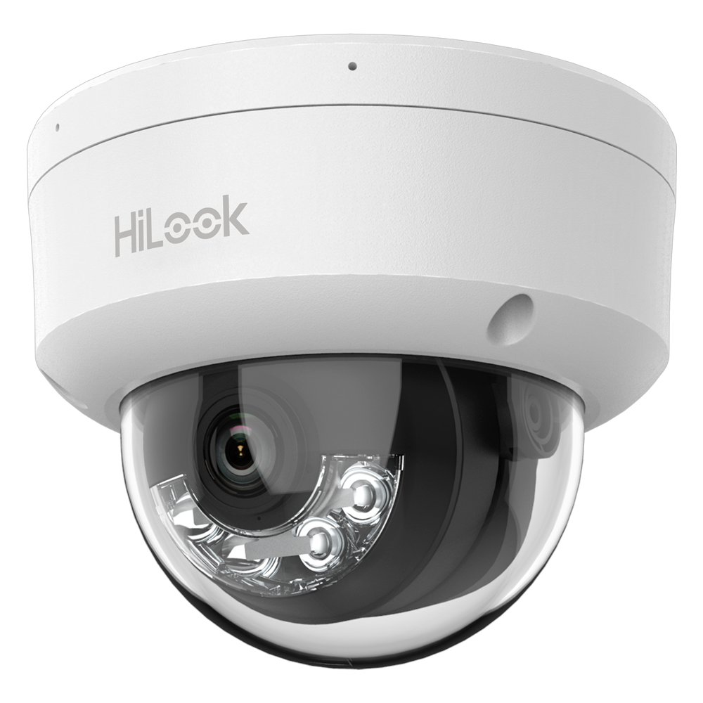 Hikvision HiLook Cámara Domo IP color blanco 4 MP, 2.8 mm, PoE IPC-D140HA-LU