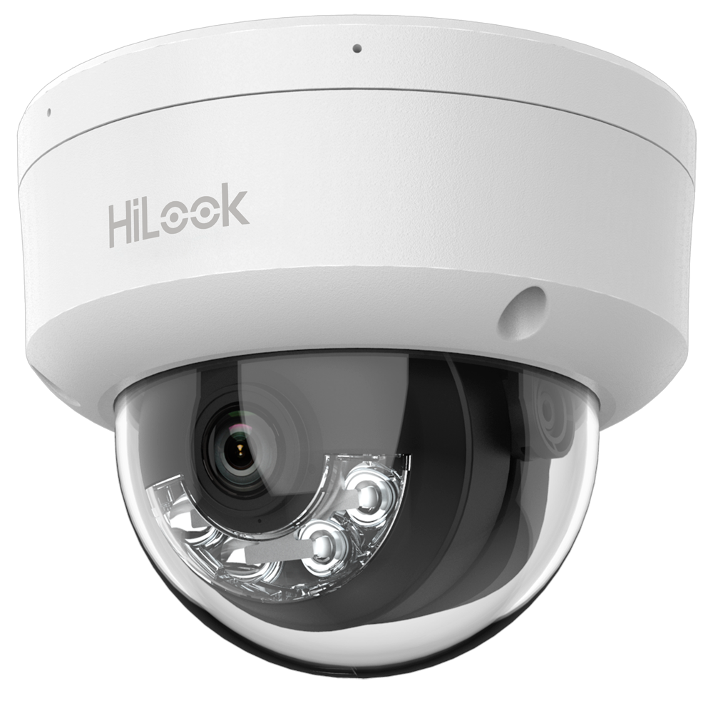 Hikvision HiLook Cámara Domo IP color blanco 4 MP, 2.8 mm, PoE IPC-D140HA-LUC