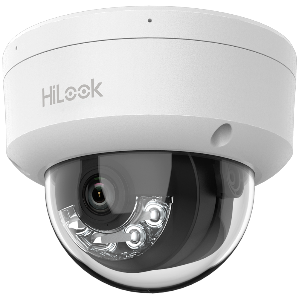 Hikvision HiLook Cámara Domo IP color blanco 8 MP, 2.8 mm, WiFi, PoE IPC-D180HA-LU