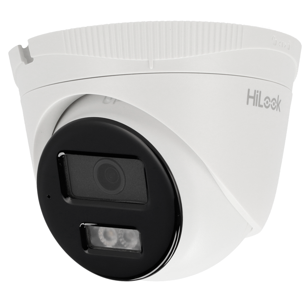 Hikvision HiLook Cámara Turret IP color blanco 4 MP, 2.8 mm, PoE IPC-T240HA-LU