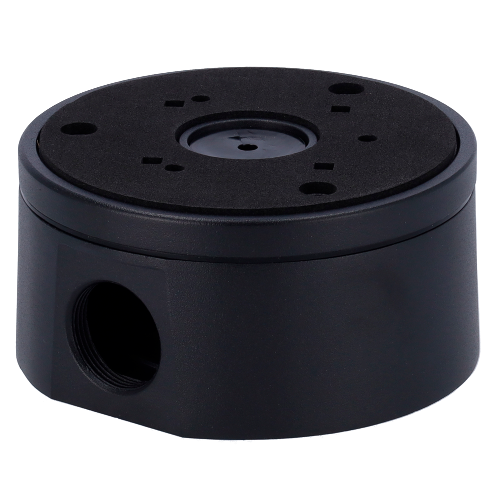 CCTV & Alarmas Caja de conexiones Para cámaras Bullet, Domo y Turret color negro JBOX-118-BLACK