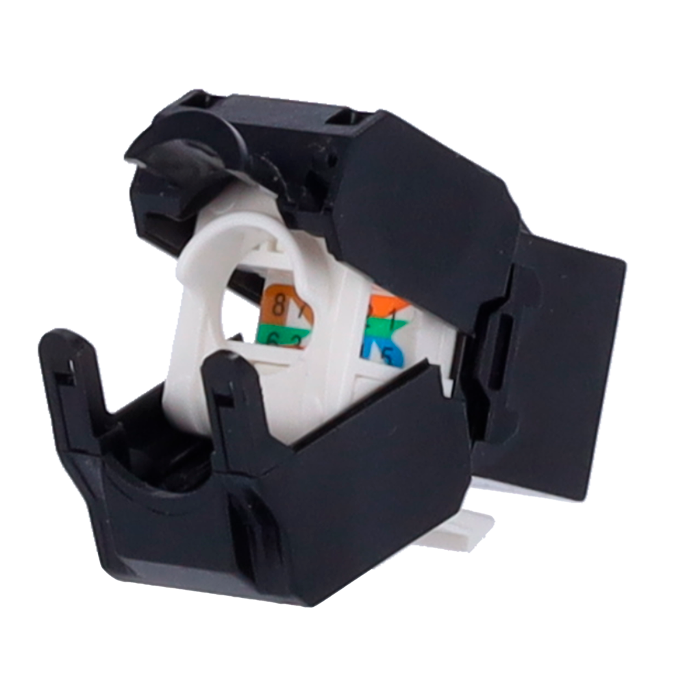 CCTV & Alarmas Conector para cables UTP Conector salida RJ45 KS6A-TL180-BK