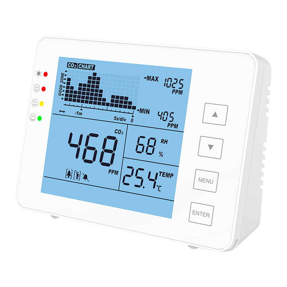CCTV & Alarmas Medidor de CO2, temperatura y humedad MT-CO2-1200P