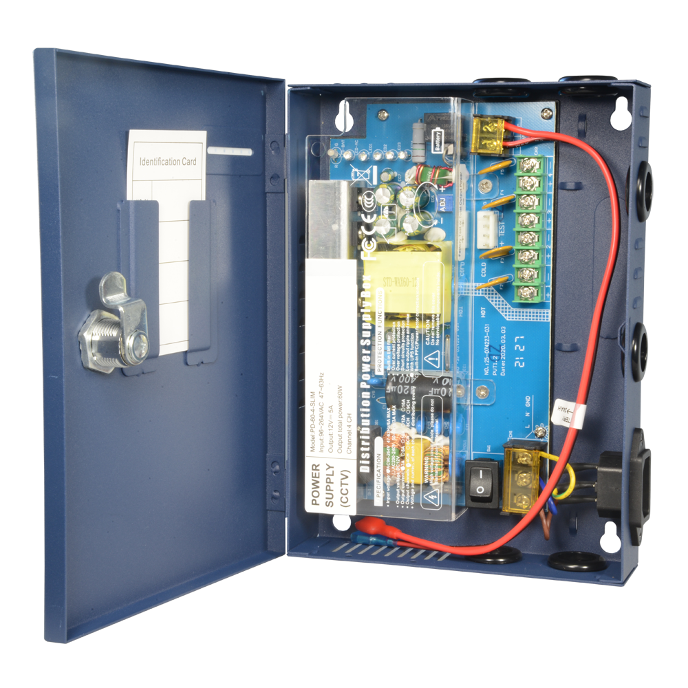 CCTV & Alarmas Caja de distribución de alimentación Slim PD-60-4-SLIM