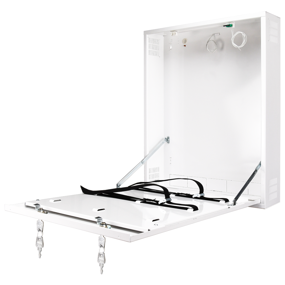 CCTV & Alarmas Caja de seguridad Especial para instalación en pared color blanco RACK-DVRBOX-MVERTICAL