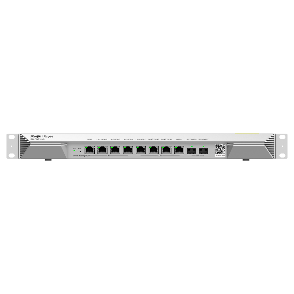 Reyee Router Cloud 8 Puertos RJ45 + 2 SFP+ 10Gigabit RG-EG710XS