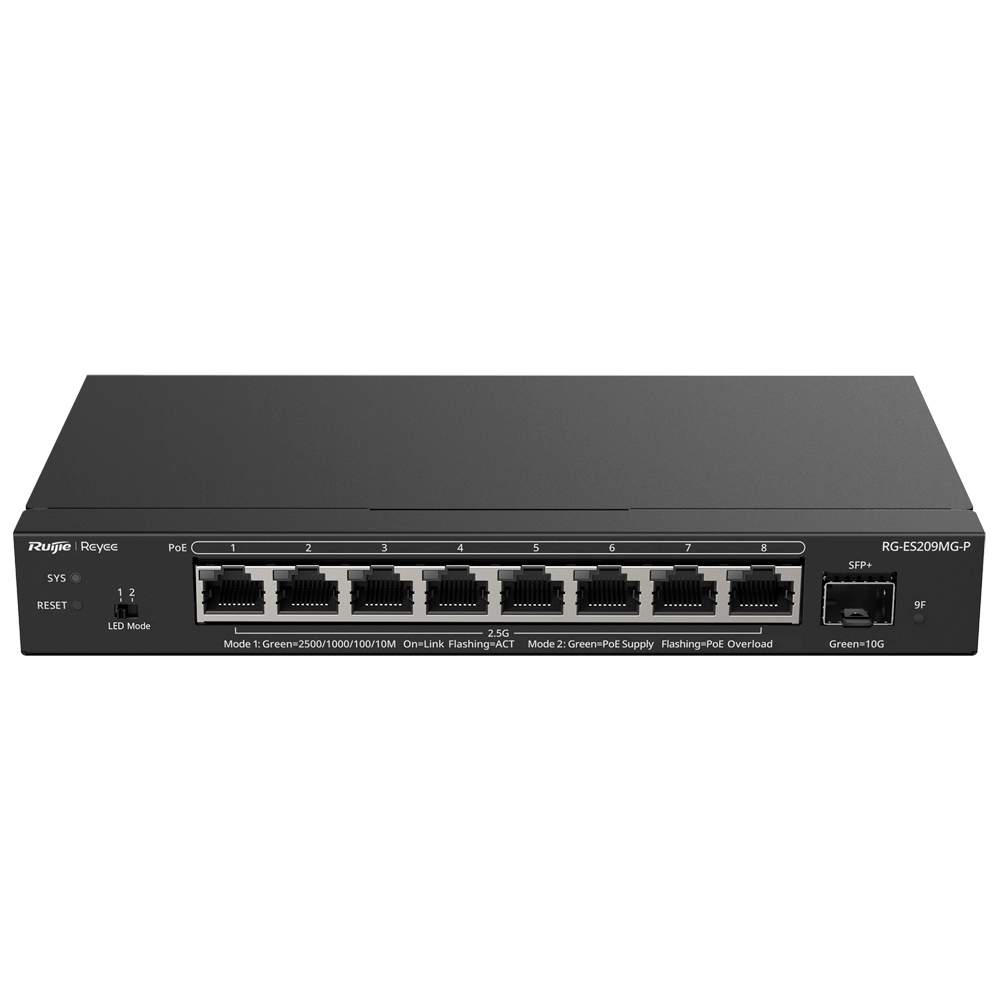 Reyee Switch PoE Cloud Capa 2 RG-ES209MG-P