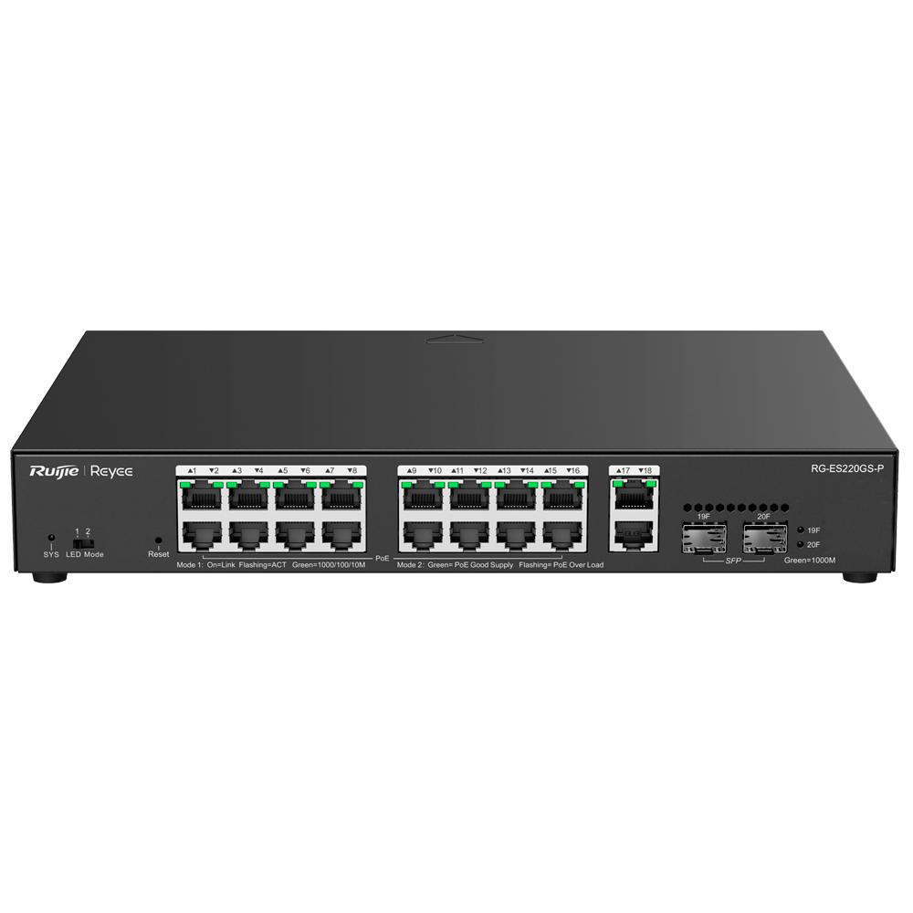 Reyee Switch PoE Cloud Gestionable RG-ES220GS-P