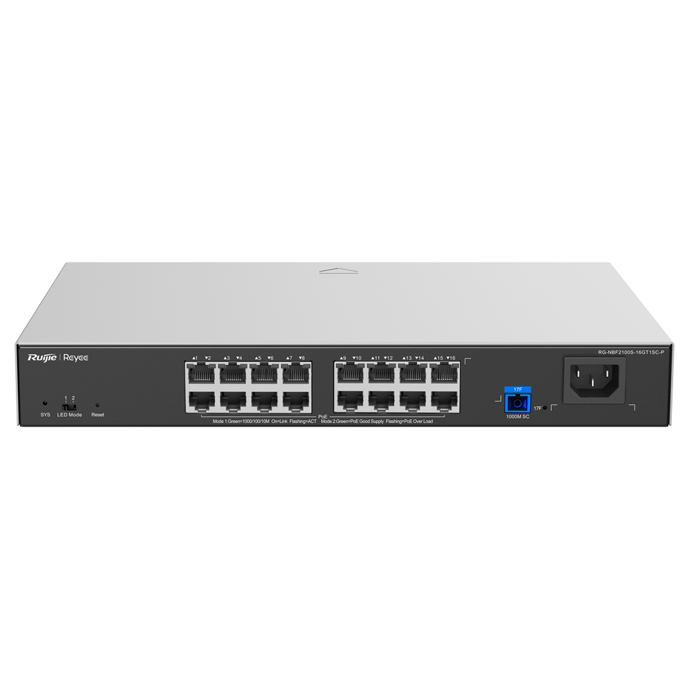 Reyee E Lighten Switch PoE Cloud Capa 2 WiFi RG-NBF2100S-16GT1SC-P