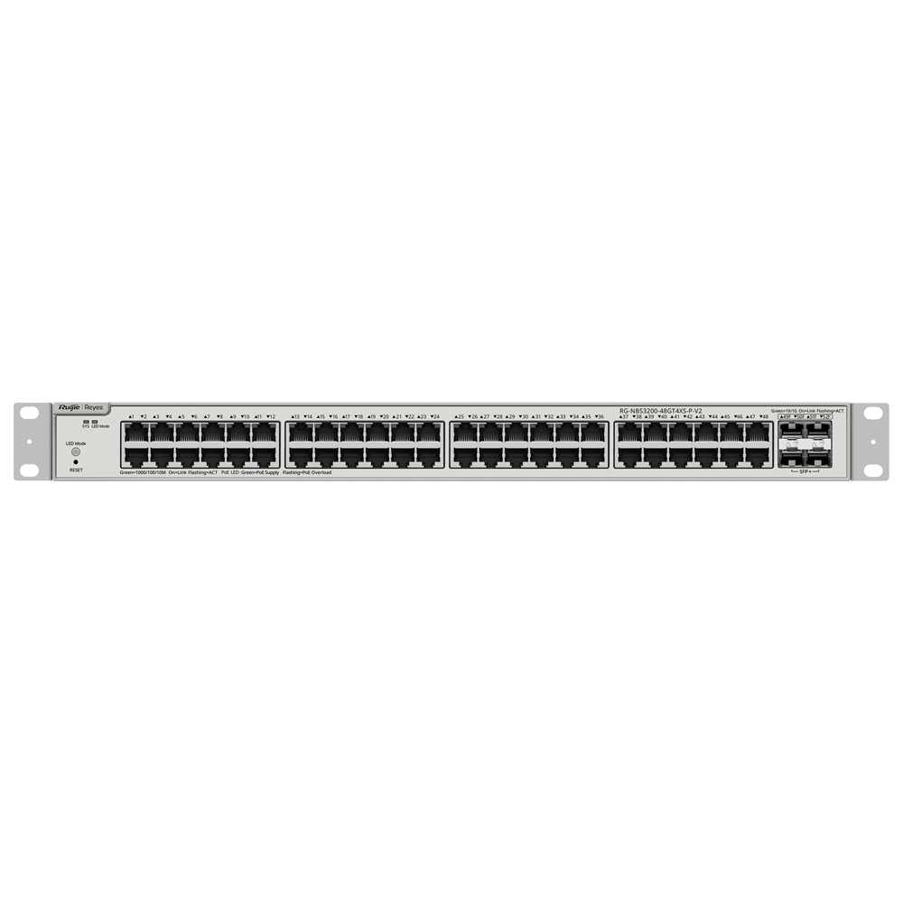 Reyee Switch PoE Cloud Gestionable L2+ RG-NBS3200-48GT4XS-P-V2