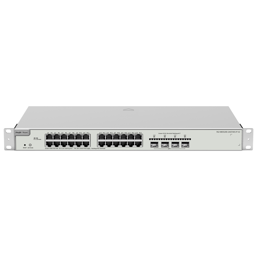Reyee Switch PoE Cloud Capa 3 RG-NBS5200-24GT4XS-P-V2