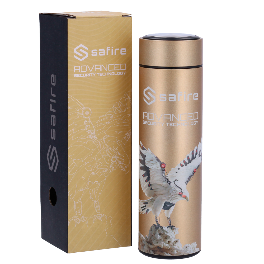 Safire SafireGarrafaCor douradaAnel de vedaçãoAço inoxidável 304 SF-BOTTLE-HAWK