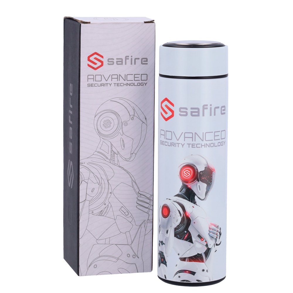 Safire SafireBotellaColor blancoAnillo de selladoAcero inoxidable 304 SF-BOTTLE-ROBOT