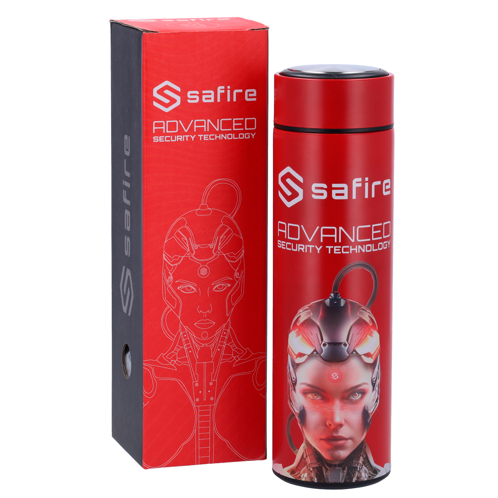 Safire SafireGarrafaCor vermelhoAnel de vedaçãoAço inoxidável 304 SF-BOTTLE-WOMAN