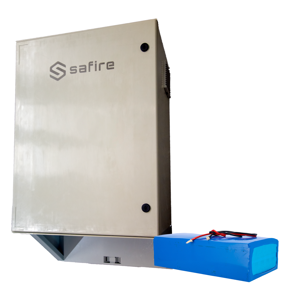 Safire Caixa de carregamento rápido em poliéster para postes de iluminação SF-BOX08220-BMS-IP55-4800WH