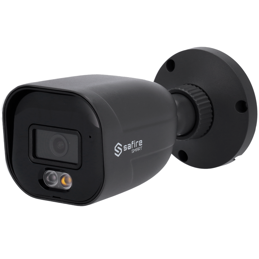 Safire Smart Cámara Bullet IP gama E1 IA color gris 4 MP, 2.8 mm, WiFi, PoE SF-IPB080A-4E1-DL-GREY