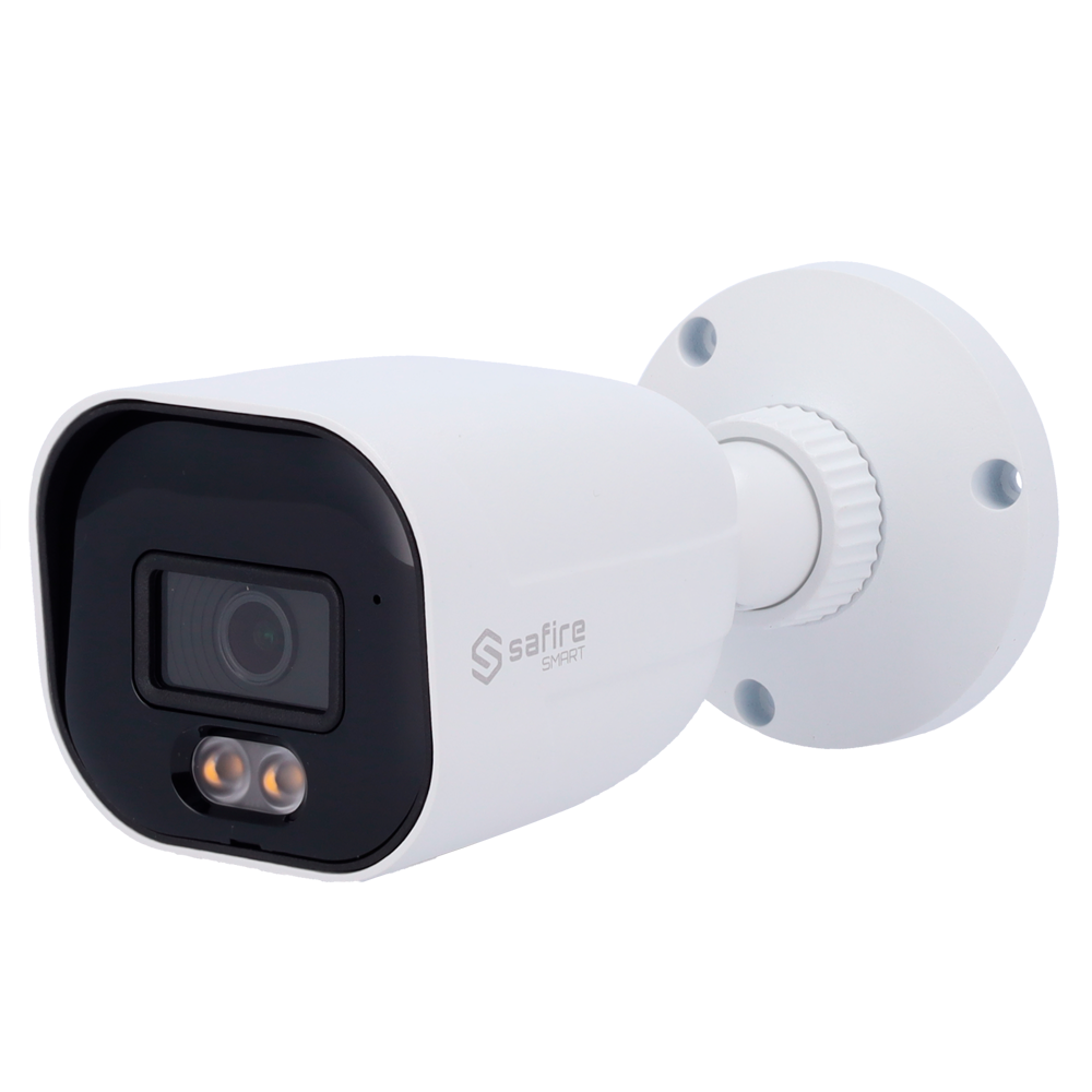 Safire Smart cámara Bullet IP gama E1 con AI color blanco 4 MP, 2.8 mm, WiFi, PoE SF-IPB080A-4E1-NIGHT