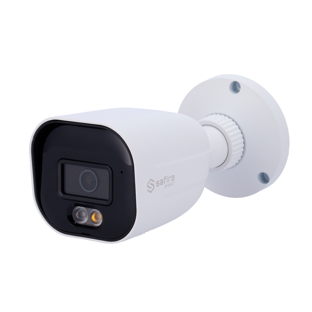 Safire Smart Cámara Bullet IP gama B1 con luz dual color blanco 8 MP, 2.8 mm, WiFi, PoE SF-IPB080A-8B1-DL