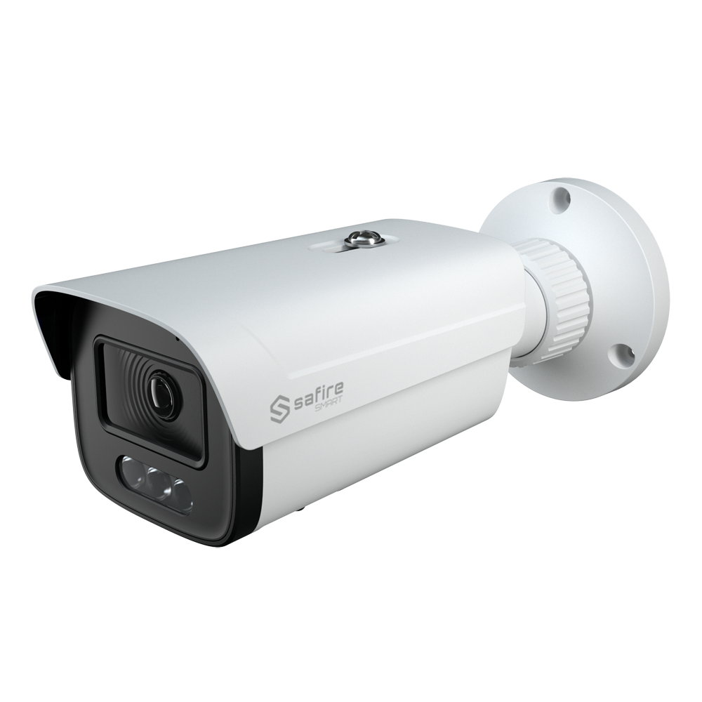 Safire Smart Cámara Bullet IP gama E1 Inteligencia Artificial color blanco 4 MP, 3.6 mm, WiFi, PoE SF-IPB380A-4E1-DL-0360
