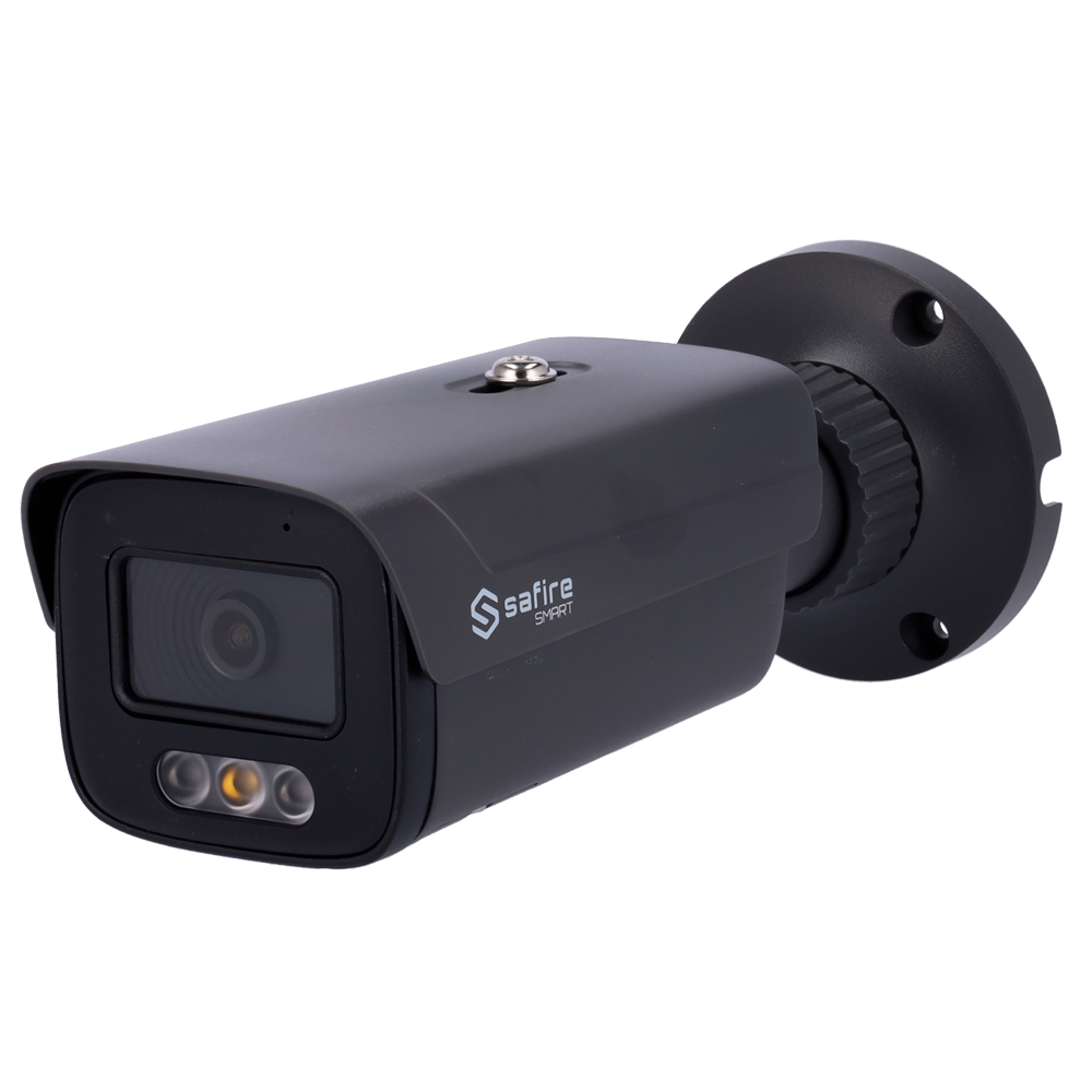 Safire Smart Cámara Bullet IP gama I1 AI Avanzada y DualLight color blanco 4 MP, 2.8 mm, WiFi, PoE SF-IPB380A-4I1-DL-GREY