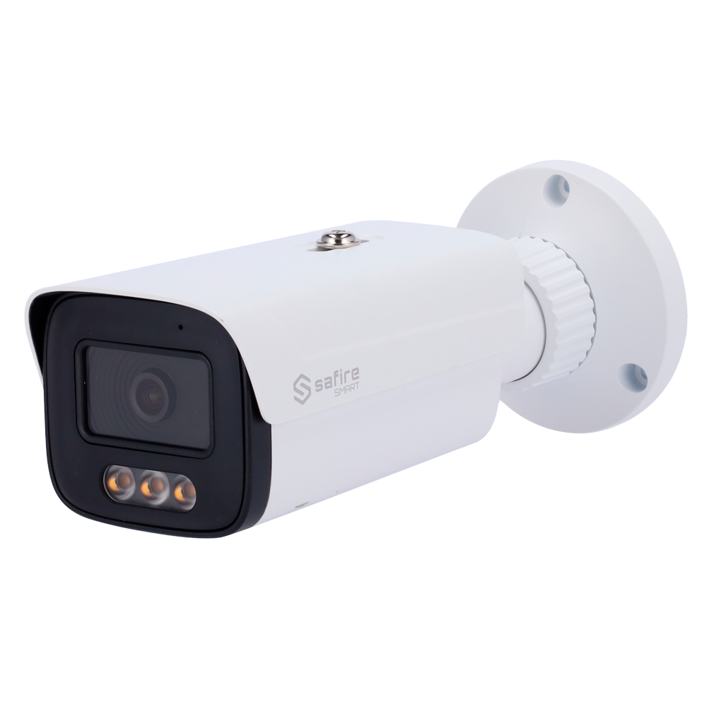 Safire Smart cámara Bullet IP gama E1 con AI color blanco 4 MP, 3.6 mm, WiFi, PoE SF-IPB386A-4E1-NIGHT